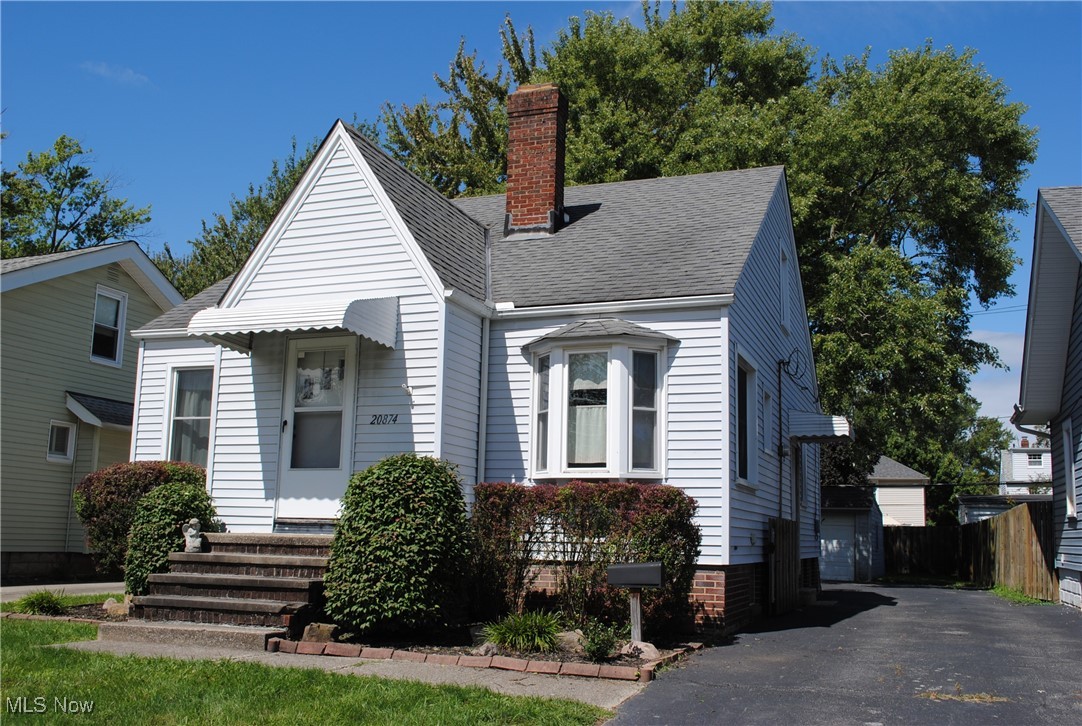 Charming Cape Cod bungalow on a desired street will impress. Living room with hardwood floors. Spacious, eat-in kitchen with loads of cabinet and counter space. Large upstairs bedroom with good closet space and storage. Basement offers finished recreation room, half bath, glass block windows and laundry room. Vinyl siding. Vinyl replacement windows throughout. Updated electric. Central air. Extra parking in rear. Great location close to Bohlken Park, schools, shopping and highways. You've found it... call agent today.