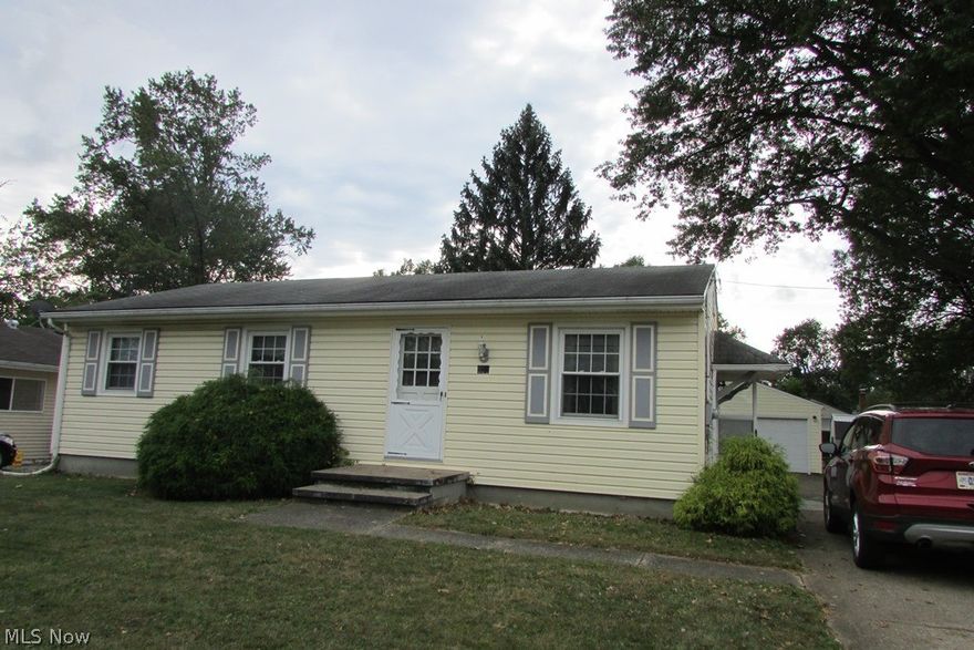 Great one owner home! This home features 3 bedrooms, vinyl clad windows, eat-in kitchen, full basement paneled, bath with shower, 2 car garage with storage shed on back.