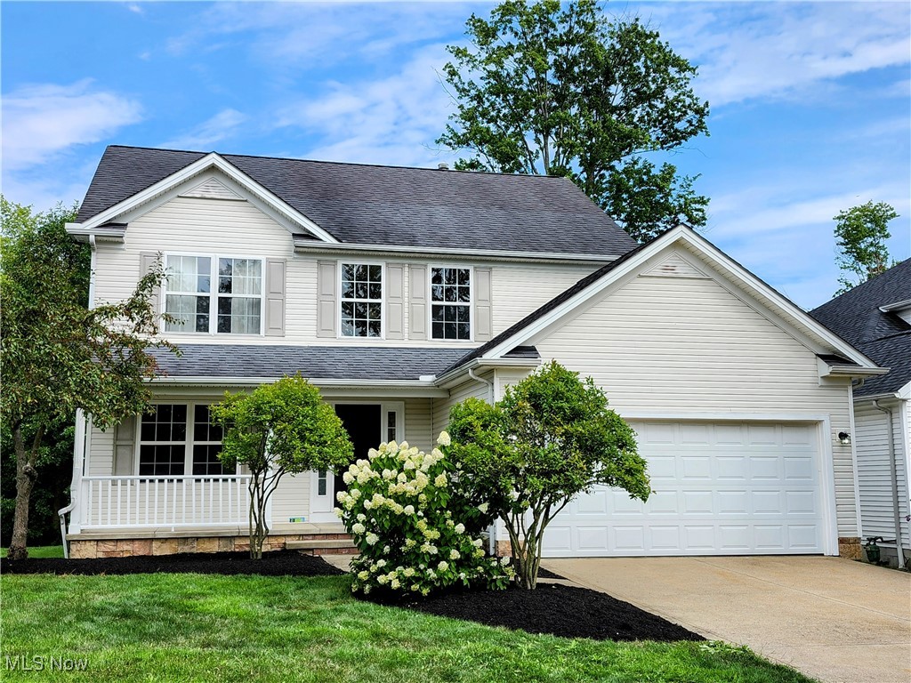 Welcome to 814 Lost Pond Parkway, A clean and move-in ready three-bedroom, 2.5 bath colonial located on a cul-de-sac street in the highly sought-after Woods of Burlington community. Walking distance from the charm and activity of the Historic Chardon Square. This residence offers a serene backyard that backs up to private woods, open concept great room, first floor laundry and large master ensuite with a grand two door entry. Two additional bedrooms with large closets. The large master bath includes a walk-in shower, soaking tub, ample counter space and large walk-in-closet. The lower level is clean and ready to finish as a family room, man cave, work out area or whatever your needs are. A 1-year home warranty is being offered. The Woods of Burlington is host to walking trails, park, pavilion and playground. Conveniently located to schools, hospital, golf, restaurants, shopping, tennis courts, city pool and much more.