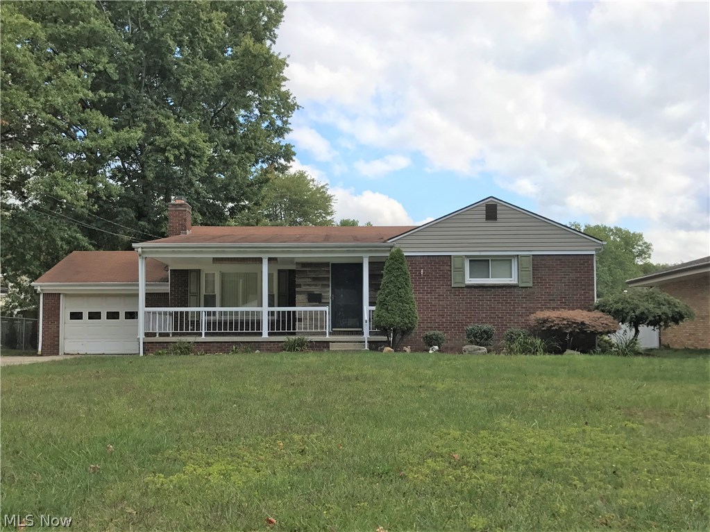 Here it is, the brick ranch you have been searching for. Move right in to this three bedroom home in a small neighborhood that's convenient to everything. Updates include vinyl windows, remodeled bath, 200 amp electric service, vinyl fenced rear yard and large storage shed. Large living room with fireplace and entry from an awesome covered front porch. Dining room has french doors into large family room. You can enter the large eat in kitchen from the dining room or there is a pocket door from the family room. Kitchen also has an exterior door to rear patio that makes grilling and entertaining convenient. Bath has been remodeled with jetted tub, ceramic tile, built in drawers in bath linen closet, and glass block accents. Down the hall are the three generous size bedrooms and an additional closet with a laundry chute. Two large finished areas in the basement and a full bath with shower stall.