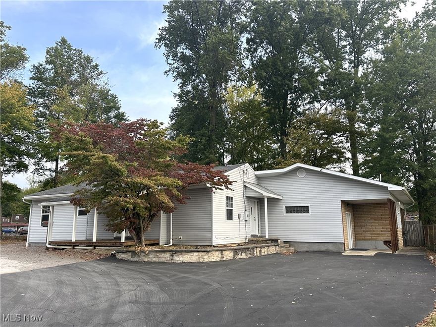 Long time beauty salon retired! Shop had 5 rooms and a bathroom. Easy enough to start your own salon or use your imagination and start your own business. Rooms 24x13; 16x12; 10x10; 11x9;10x9 and a bath. This also has a 3 bedroom ranch home that has been totally updated. So what are you waiting for...now is your chance to work from home!