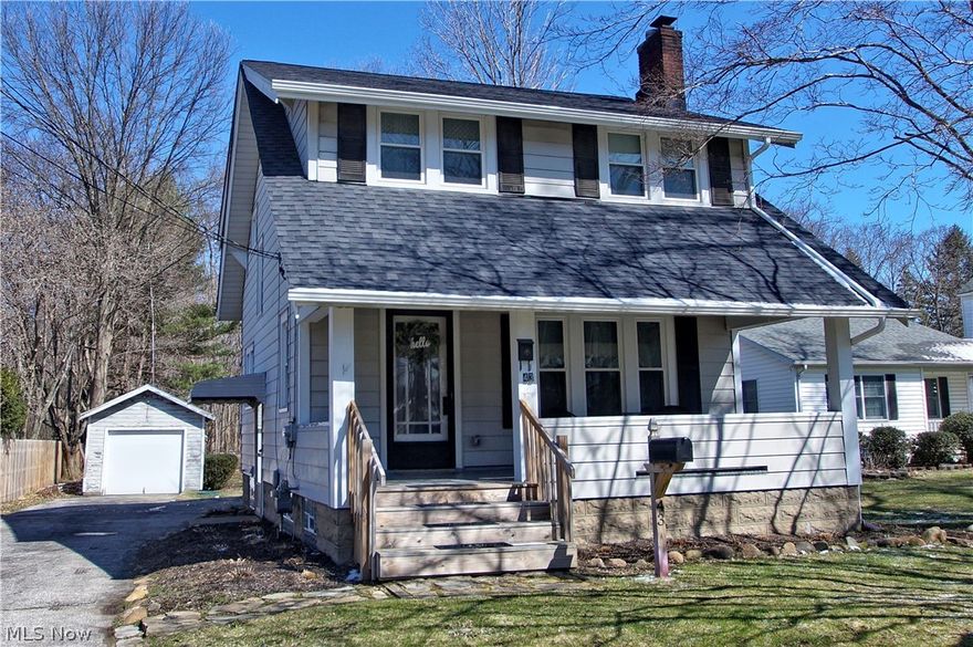 Welcome to this lovely home located on over .25 of an acre wooded property in Painesville Township in the Riverside School District, featuring central A/C and a full front porch. This move-in ready home features 3 bedrooms and a spacious full bath with access to a balcony, an eat-in kitchen with all newer appliances, formal dining room with built-in shelving, and a family room with a fireplace. A full basement, cold storage under porch, attic, and shed attached to a detached 1-car garage provide extra storage space. Since purchasing, the owners have spent thousands of dollars on RECENT IMPROVEMENTS making the home in the condition it is today, including: replaced the roof and gutters, installed risers and jetted leach lines on septic system, replaced A/C start capacitor, furnace blower motor, hot water tank, and main water valve, new refrigerator, range, washer/dryer, and microwave (still in box), added dishwasher and garbage disposal, refreshed some kitchen cabinets, new carpet throug