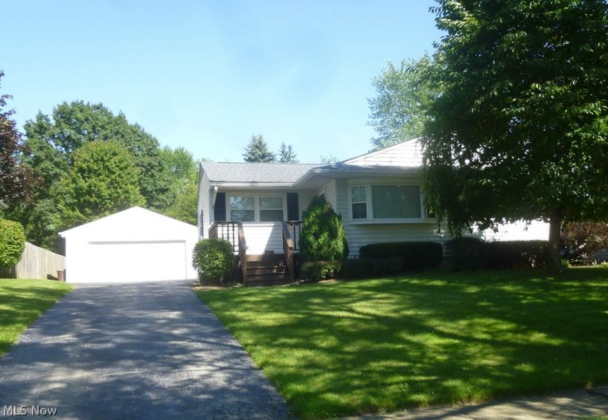 A very special first home.  Come and see this cheerful and pretty 3 Bedroom ranch sure to provide much happiness.  A bright kitchen is the heart of the home, with plenty of cabinetry and counter space.  Range, refrigerator, dishwasher and microwave are included, and some of the cabinets feature pull-out drawers for easy access.  The dining area is well suited for a cozy dinner for two or a family gathering.  A wide bay window frames a view and brings the sunshine in to the living room.  The brick patio will be a favorite spot to relax with a book or chat with a friend.  Central air conditioning, a whole-house fan, and a two-stage Carrier furnace keep you comfortable all year round.  Updates include: Vinyl tilt-in windows 2000, front door 2000, heavy gauge siding 2000, Roof 2010, water heater 2014, furnace 2014, Central Air approximately 2006, Dalton garage door, bathroom tub surround and more.  What a convenient location near shopping, banking, services, and restaurants.