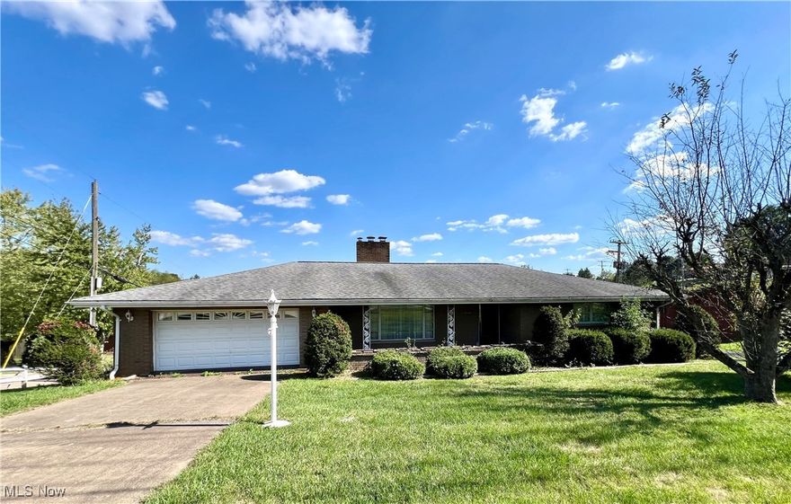 NEW PRICE!!! 
Discover spacious, single-story living in this nice 3 BR, 2BA brick ranch situated on a generous .435 acre lot. Enjoy easy access with with a main-level entry from the attached 2 car garage. Highlights include a first floor family room, formal dining with a sliding glass door to a 24x24 covered patio, eat in kitchen and large living room with fireplace. The primary bedroom features its own private bath plus two other generously sized bedrooms with roomy closet space. The expansive lower level offers a huge finished rec room with second fireplace, laundry with additional 3rd bathroom area and access to an oversized one car garage. To top it off there is an additional 2 car attached garage for plenty of workspace and storage. A rare 5 car garage opportunity you don't want to miss. Add your personal touches to make this home your own. Priced at $219,000