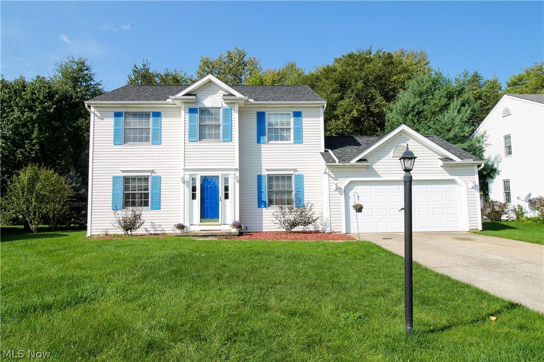 Welcome to this bright and cheery four bedroom, two and half bath Colonial home on wooded lot. The family room has a fireplace for on those cold blustery nights or playing a board game. Off of the family room is the eat in dining area and the kitchen, which has an island for extra counter space and has plenty of cabinetry. Formal dining room has a fabulous window to let in natural light for all of your entertaining. The laundry room and half bath finish the first floor. Going upstairs you will find brand new carpet 10/18 and a charming master bedroom with walk in closet and full bath, there are three more good size bedrooms and closet space, full bathroom in hallway. There is a full/unfinished basement for more storage space or hanging out with friends and family. Gorgeous backyard is great for entertaining, throwing the ball around, or just relaxing and grilling. The two car garage has electric and water is available.
