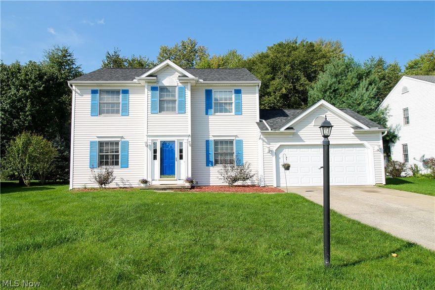 Welcome to this bright and cheery four bedroom, two and half bath Colonial home on wooded lot. The family room has a fireplace for on those cold blustery nights or playing a board game.  Off of the family room is the eat in dining area and the kitchen, which has an island for extra counter space and has plenty of cabinetry. Formal dining room has a fabulous window to let in natural light for all of your entertaining.  The laundry room and half bath finish the first floor.  Going upstairs you will find brand new carpet 10/18 and a charming master bedroom with walk in closet and full bath, there are three more good size bedrooms and closet space, full bathroom in hallway. There is a full/unfinished basement for more storage space or hanging out with friends and family. Gorgeous backyard is great for entertaining, throwing the ball around, or just relaxing and grilling. The two car garage has electric and water is available.