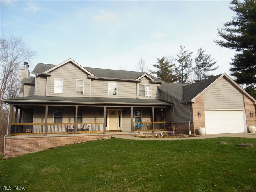 Beautifully renovated colonial in desirable area of Chesterland and the W. Geauga school system.  You're guests are welcomed in to a 2 story foyer with gorgeous hardwood flooring.  Off the foyer is a first floor bedroom that may also be used as an office.  The formal dining room adjoins the enormous eat-in kitchen completely renovated with newer cabinets, counters, and appliances.  There is a nice size and appointed office off the kitchen as well as the first floor laundry room.  The second floor features a large master suite with ensuite bath, and 3 additional bedrooms.  The spacious walk-out basement is largely unfinished, but has a full bathroom, and bedroom.  The home is situated on a large wooded lot, and has lots of privacy and room to entertain.  Call today for a private showing.