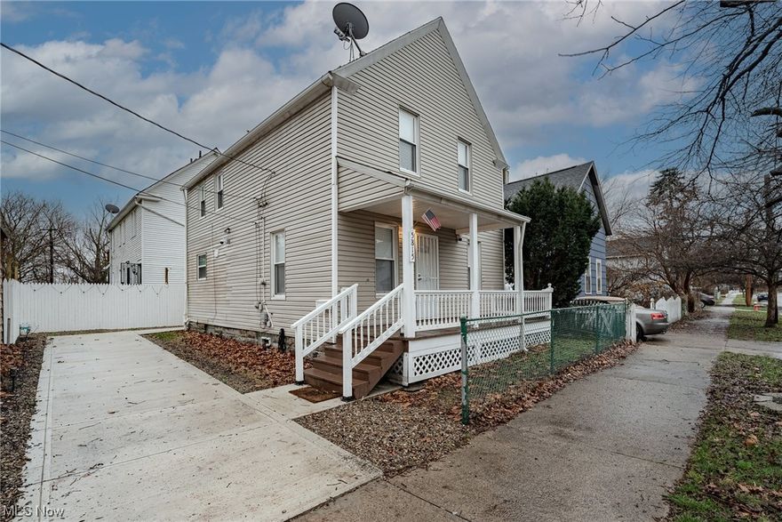 Wow! Move right into this completely renovated colonial in the very popular Detroit-Shoreway neighborhood of Cleveland. This charming home has been fully updated with no stone left unturned. Highlights include updated flooring throughout, a beautifully remodeled kitchen, two remodeled full bathrooms, and more! The welcoming front porch opens into a delightful living room with wide-plank LVT flooring that flows throughout the home. A breakfast bar provides a perfect transition from the living room to the kitchen. Here you will find a full complement of stainless steel appliances, quartz countertops, and new cabinets! There is one very spacious bedroom on the first floor that is currently setup nicely as an office. A stunning full bathroom and a cozy mudroom at the back of the house complete the first floor. Upstairs, there are three sizable bedrooms and a second full bathroom. Outside, there is a freshly paved driveway for off-street parking and a rear storage area. Conveniently located just blocks from highway access, schools, shops, and the heart of Gordon Square! Do not miss this great opportunity for a truly turnkey home!