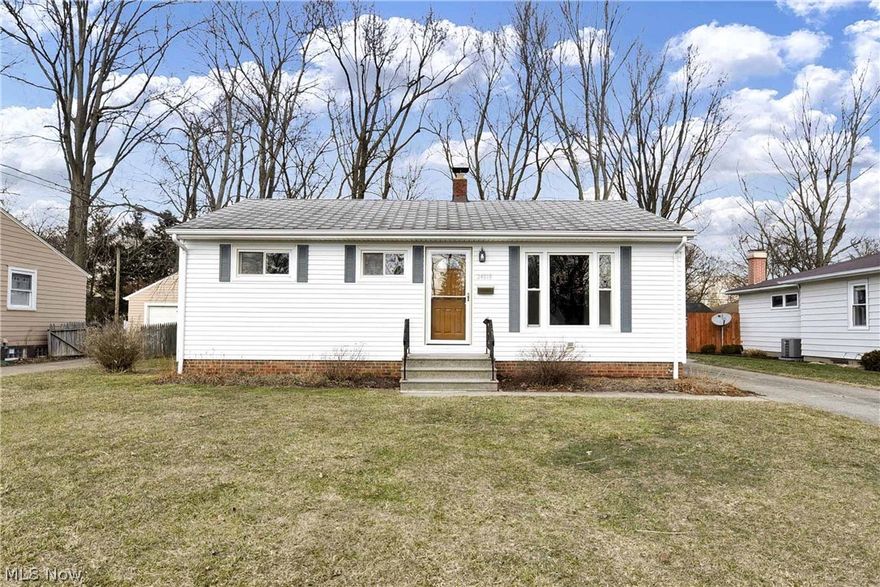 Prepare to be Moved!...Into this move-in ready 3 bedroom North Olmsted ranch in a great location - close to everything! Fresh neutral paint throughout complements any decorating style.  Large eat-in kitchen has tons of cabinets for storage. The 3 bedrooms on the main level share a full bath.  The basement is partially finished and has a full bath, laundry space and plenty of extra storage.  Spacious backyard with 400 sq ft deck and oversized 2 car garage with space for storing outdoor equipment. Newer siding, furnace and hot water tank. Close proximity to Little Clague Park with walking path, swings and jungle gym - nearby shopping and dining at Crocker Park and close to major highways!  Why rent when you can own - make an appointment to see this charming 3 bedroom North Olmsted ranch today!