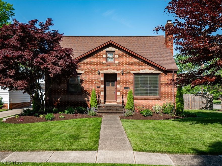 Nestled in the charming community of Fairview Park, this meticulously cared for brick home boasts an array of features that blend classic charm with modern convenience. With 3 bedrooms, 2 bathrooms, and a generous 1,488 square feet of living space (plus an additional ~439 finished square feet in the basement), this residence offers comfort and style in equal measure.

Upon entering, you're greeted by beautifully refinished hardwood floors that extend throughout the main floor, leading you into the living area with a fireplace, perfect for chilly evenings. The dining room, adorned with original built-in cabinets, provides a touch of timeless elegance, ideal for gatherings.

The heart of this home is undoubtedly the fully renovated kitchen, updated in 2020, which will delight any culinary enthusiast with its modern appliances and finishes. The main floor bathroom has also been thoughtfully renovated, complementing the home's blend of contemporary updates and classic design.

Venture downstairs to discover a finished basement area that adds valuable living space, complete with a full bathroom and a dedicated laundry room, offering convenience and functionality.

Outside, the large fenced yard, updated landscaping, and an oversized 2-car garage with additional shed space provide ample room for outdoor activities and storage. Freshly painted interiors and new carpeting ensure this home is move-in ready.

Located in a friendly neighborhood close to a variety of dining options, grocery shopping, a library, recreation center, and other city amenities, this home offers an ideal blend of comfort, convenience, and community. Experience the perfect setting for creating lasting memories in Fairview Park.