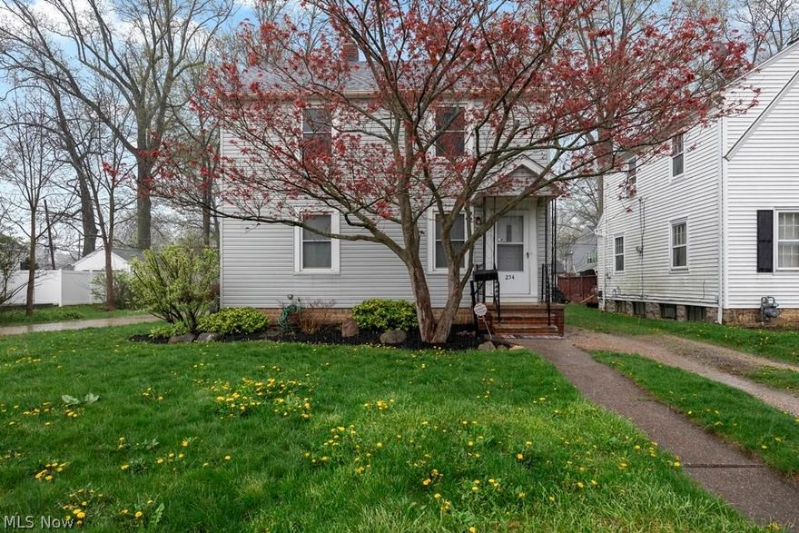 Stop paying rent! Be ready to make this quaint colonial your home! Features are two large bedrooms, living room, dining room, kitchen and a full basement. Updates include the full bath, roof (2012), siding, windows, kitchen, exterior doors, glass block windows and waterproofed basement with a new sump pump. Natural gas heat with central air. The lot next door is included in the sale. Easy access to highways, shopping, medical care and immediate possession!