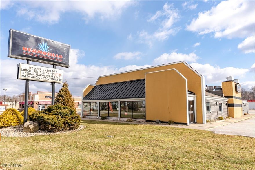 Located in a high-traffic area (11,678 VPD in front of site), this versatile commercial space offers exceptional potential for both culinary entrepreneurs and those looking for a unique property to repurpose for a variety of commercial uses. The property features a generous 5,355 sq. ft. building on a sprawling 1-acre lot, with 50+ parking spaces, offering ample space for your business and future growth. With a welcoming, open floor plan, the space is designed for seamless customer flow and dining experiences, but also offers ample opportunities for customization to suit retail, office, or service-based businesses.

Key Features:
5,355 sq. ft. building with an open and spacious layout, ideal for a restaurant or adaptable for a range of business uses
Prime location with 11,678 VPD in front of site, perfect for both dining and other commercial uses
Fully equipped kitchen with appliances and all inventory, ready for immediate operation (Liquor license (D5)
Ample storage and prep space, including dedicated areas for staff
Restroom facilities for both customers and staff
Flexible interior layout that can be customized to your specific business needs
Value in the Sale: Real Estate Building & 1-Acre Lot

The true value in this offering lies in the substantial real estate itself. With a 5,355 sq. ft. building on a 1-acre lot, and 50+ parking spaces, this property offers not only a ready-to-use restaurant space but also long-term investment potential. The expansive lot provides room for future expansion, while the building’s size and versatility make it ideal for repurposing or redevelopment. Whether you're looking to step into a turnkey restaurant opportunity, adapt the space for a new business, or invest in a prime piece of commercial real estate, this property offers tremendous value in both the building and the land.