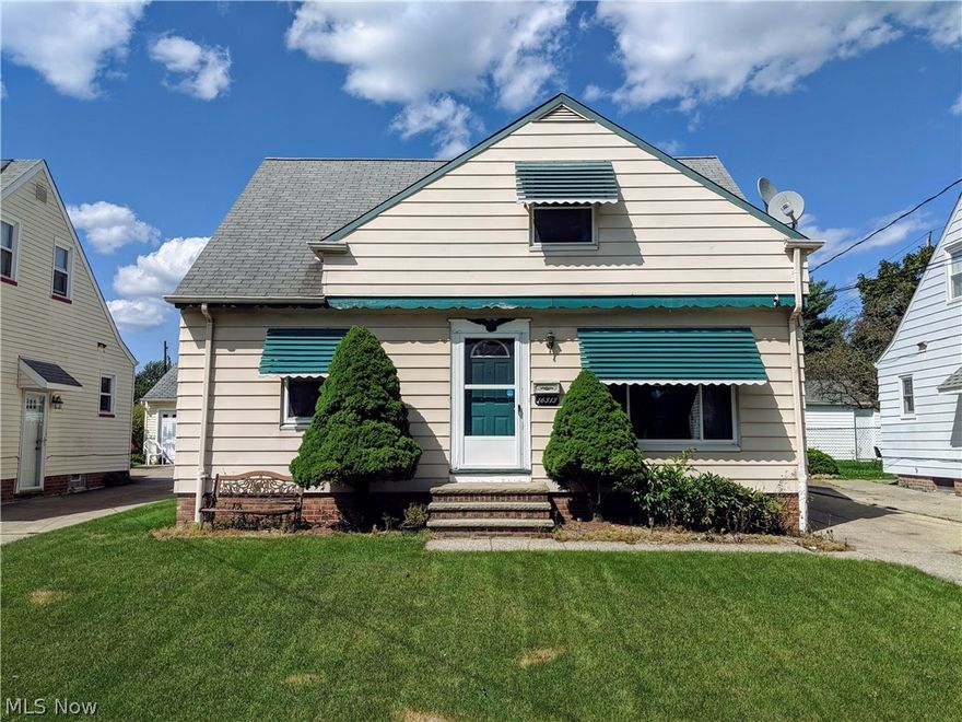 Welcome to 16313 Corkhill Road Maple Heights. This 3 bedroom 1.5 bath home has been well maintained and cared for. The large eat in kitchen includes appliances. A front living room, 2 bedrooms, and a full bath also on the first floor. Spacious living suite with a half bath, beautiful hardwood floors, and ceiling fans on the second floor. 2 car detached garage. Finished room with carpet and a closet in the full basement. Glass block windows in basement. Some of the recent updates include new hot water tank, new floor in half bath, and garage window. 1 year home warranty provided.