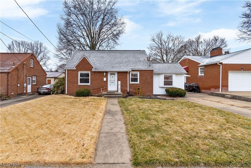 Welcome to this 3 bedroom 1 bath adorable brick bungalow on a dead end street. Upstairs bedroom includes endless storage.  First floor features a living room and big family room.  The backyard has a big deck over looking a huge backyard.  You also have a shed for all your tools and storage.  Off of the patio is stamped concrete walkway and patio for additional space, for your summer entertaining and cookouts.  This is a great area, Harter Elementary Schools and close to everything.