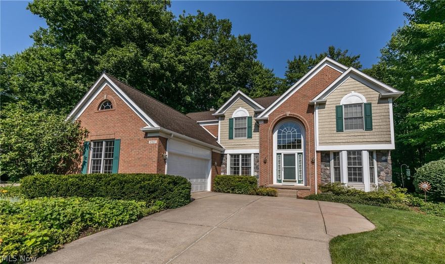 Don’t Miss Out on this Beautiful and Inviting Updated Brick & Stone Front Colonial located on a Cul-de-sac lot in desirable Ethan’s Green! Freshly Painted Interior & New Carpet Throughout. Dramatic 2-Story Foyer w/Hardwood Floor and turned staircase. The Dining Rm handcrafted, Pillared, Arched Entrance makes any table glow with perfection. Hardwood Floor and classic trim molding too. The Formal Living Rm has Crown Molding, Bay Window and doors to your own 1st floor Den w/built-in Book Shelves, another Bay Window, and the Unique Fireplace with dual access from the Family Rm Side as well. Relax in the Family Rm with a wall of windows and Brick Front Gas Fireplace. The kitchen features Corian Counters and Cabinets Galore! Kitchen Island, Desk Area, Appliances, Pantry, Garden Window, and Separate Dinette complete the kitchen.  1st Floor Laundry Rm includes Utility Tub, Closet, and Cabinets. Awake to a gorgeous Master Suite w/Vaulted Ceilings and 17 ft Walk-in Closet. Sitting area too. Vaul
