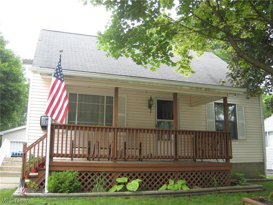 Walk up to the front porch and stop and watch the world go by as you enter into the updated move in ready 3 bedroom cape.  Spacious living room with ample room for your furnishings and entertainment systems.  the kitchen has been expanded with freshly painted cabinets, counter tops,stainless steel sinks and all the appliances are included. There is a large eating area and slider to deck and steps down to a patio, perfect for the warm summer activities.  Inside there are 2 first floor bedrooms and updated bath.  The second floor is finished and features built in drawers and cabinets.  Cedar closet and walk in, too.  Newly finished rec room last year affords you with an additional living area.  Updates include furnace, central air, hot water tank, sump pump and 100 amp electric system.  Brand new 1.5 garage just finished May, 2017. Walk to Lion's Park. Close to schools and Portage Crossing, shopping, the Natatorium. and Rt. 8.