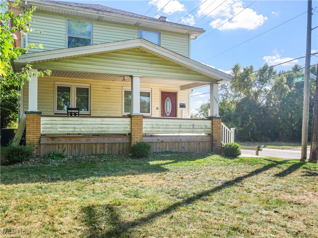 This beautifully updated home in Youngstown offers a perfect blend of modern finishes and timeless charm. With fresh renovations throughout, it is move-in ready and waiting for its next owner.
The home features four bedrooms along with flexible bonus spaces that can easily serve as an office, guest room, or nursery. There are two full bathrooms, including a spacious modern bath with a double vanity and a second updated bath with fresh finishes. The bright kitchen is equipped with stainless steel appliances, plenty of cabinet storage, and generous counter space, making it both practical and inviting.
The living and dining areas are open and welcoming, offering plenty of room to entertain or relax. The dining area highlights a stylish accent wall with a fireplace, adding warmth and character to the space. Fresh flooring and neutral paint run throughout the home, giving every room a clean and modern look. Upstairs, the bedrooms are filled with natural light and ceiling fans for added comfort.
Outside, the large covered front porch is the perfect place to unwind or greet neighbors. Move right in and enjoy the comfort, space, and thoughtful updates this home provides.