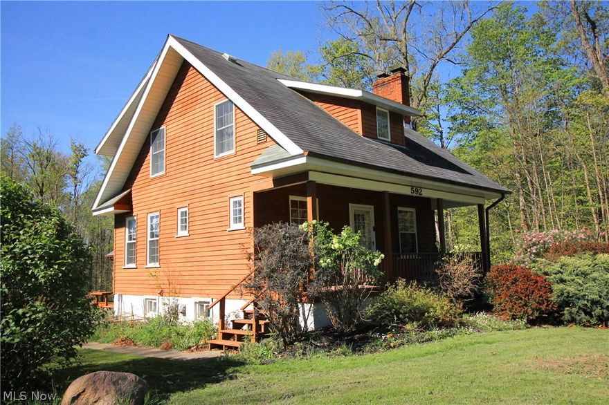 Super clean 3 Bed, 2 Bath Cape w/enchanting 3 bedrooms & 2 full baths.  Some updates from original footprint include: the addition with a soaring cathedral ceiling w/2'x6' construction, all the windows were replaced by prior owners, redwood siding with Cabot stain, asphalt driveway sealed in 2014. Newer roof 8 years, waterproofed basement, a well pump in 2014, updated cherry cabinets, tile and hardwood floors, and the whole house has been insulated and Tyvek wrapped. From the 12x12 screened porch, to the 2 decks, and front porch. This home also can boast a spacious, private, backyard. And for the landscaping buff or car enthusiast, there is a 36'×60' pole barn with 220 electric, a concrete floor, Slip for a RV w/10' and 14' overhead doors w/ garage door openers, and a man door. This true Sears and Roebuck home is a rare find and ready for a new owner. Don't wait!!!