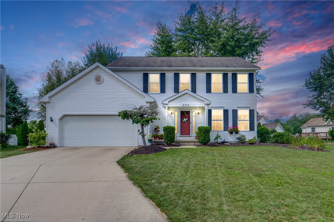 Welcome to 804 Stone Circle Dr. in the desirable Stone Creek Development! This 4-bedroom, 2.5-bath colonial
offers 1,942 square feet of comfortable living space plus a partially finished basement, perfect for today’s lifestyle needs.
Inside, you’ll find a bright and open layout with hardwood floors flowing throughout the family room, kitchen, dinette and
hallway. The updated kitchen (2023) features granite countertops, subway tile backsplash, a new undermount sink and
faucet, and newer range and dishwasher. The kitchen opens seamlessly to the cozy family room with fireplace and just off
the dinette you can escape to the backyard with brick patio. Whether indoors or out, you have great spaces for gatherings
and cookouts. The home has been freshly painted (2022) in key areas, including the first floor and the owner’s suite.
Upstairs, you’ll find four spacious bedrooms. The two full baths are generously sized and both include double sinks for
convenience. The partially finished basement provides 700 square feet of versatile space – whether you envision a rec
room, gaming space, playroom, or home office, it’s ready for you. The home is set on a cul-de-sac in a walkable
neighborhood, perfect for evening strolls. Additional updates include Roof (2012) and A/C (2017). The back yard shed
adds nice storing space for the garage overflow. Located just minutes from shopping, restaurants, and freeway access,
this home combines modern updates with everyday comfort in a fantastic community.