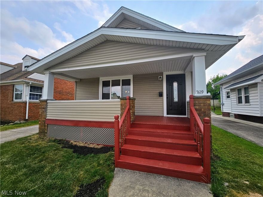 The inviting front porch beckons you to enter into this charming western bungalow. The completely renovated interior provides a warm neutral palette for your interior design. Virtual staging showcases the possibilities. This spacious home is turnkey with a brand new kitchen and bathrooms, new carpeting and flooring throughout, and a freshly painted interior. The traditional floor plan offers a living room, dining room, kitchen, full bath and bedroom or office on the main floor. Upstairs, you'll find three additional rooms that could be configured as two bedrooms and a bonus room, or three bedrooms. Two large walk in closets provide ample storage. The basement has a brand new full bathroom, a recreation room and utility room. A large two car garage completes the offering. The home is conveniently located with easy access to I480. Don't miss!
