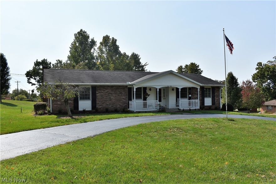 Well maintained family home in established north end neighborhood.  Owner is relocating.  You will love the homey feel in this roomy ranch.  Foyer and hallway have new flooring.  Big living room, formal dining room with chair rail accent.  There is a Great room addition with lots of beautiful windows to enjoy the natural light.  It has french doors to a deck with a roll out shade for cover.  The eat in kitchen is the center of it all. Lots of cabinets with pull out storage for easy access.  There are four bedrooms on main floor, one being used as a laundry room or move back down to lower level.  Master bedroom has a master bath.  Partially finished lower level has a gas log fireplace.  The entire perimeter has b-dry water proofing system.  New furnace and ac and hot water tank 2018.  Security system, pest control, hardwired smoke detectors. Semi circle drive way! Extra large lot!