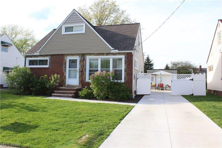 You are going to love this updated brick cape cod located on a private street in Euclid. This ready to move in home has been completely renovated. The eat-in kitchen features a built-in breakfast bar and tons of cabinets. There are two bedroom on the 1st floor and the upstairs is newly finished  with a nice sized bedroom, walk-in closet and bonus room. The basement feature a rec-room and tv room.  The yard is fully fenced and private and great for outside entertaining.  Updates include windows & garage door in 2018, finished upstairs, driveway, basement finish, freshly painted throughout in 2017, Roof, siding, gutters, updated kitchen, lighting, glass block  windows, insulation in 2015, bath in 2014, Furnace, a/c, doors in 2011, electrical in 2010, instahot water and whole house humidifier.