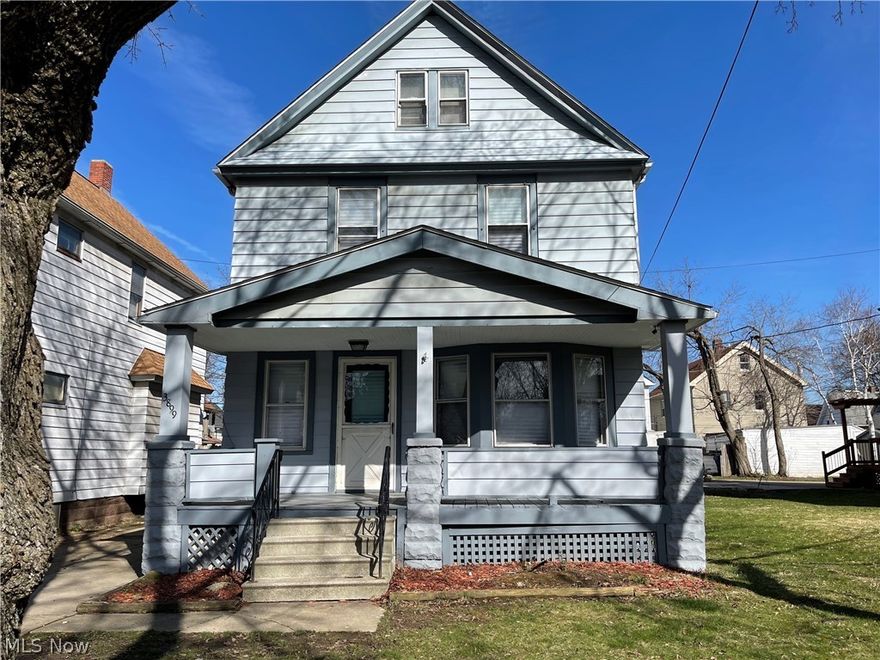 This lovely home has so much to offer. The front porch is inviting for morning coffee or an evening beverage. It is a charming 4 bedroom 1 1/2 bath colonial home with natural woodwork and built in cabinets, spruced up kitchen and quaint extras. It also offers a decorative fireplace in the living area. Large dining area that exits to a lovely deck for family and friend gatherings. Privacy fence surrounding back yard. Bring your personal touch and make it "home". Roof has been torn off and replaced approximately 5 years ago.  Located just off of Denison Ave only a couple blocks from the Towpath and Highway access, plus only minutes away from all of your shopping needs. Seller is offering a $3,000 credit for flooring.