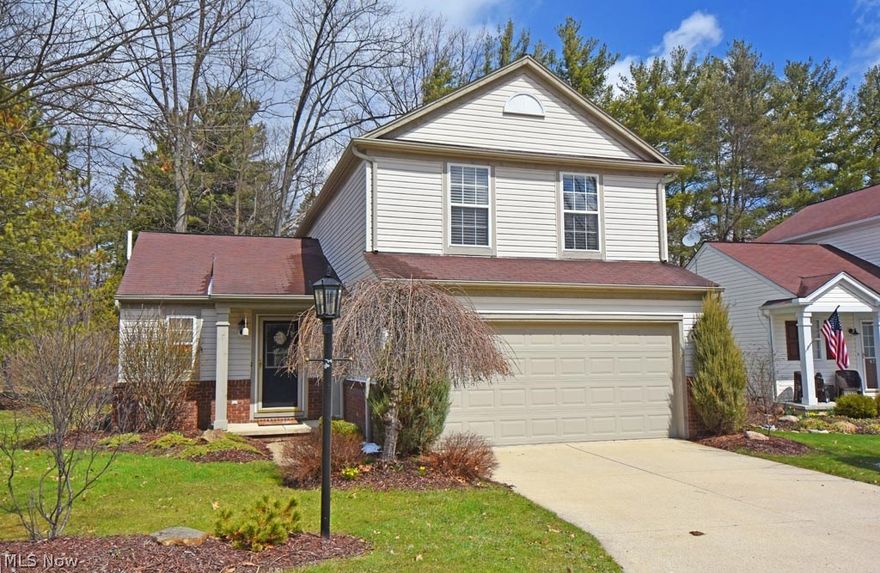 Rarely does a quality, updated and move-in ready single-family colonial home come on the market on a quiet cul-de-sac in the Trails Crossings cluster in highly sought-after Eaton Estates. White-painted cabinets, quartz kitchen countertops, subway-style ceramic tile backsplash, huge center island, stainless appliances, updated light fixture, huge eat-in area and ceramic flooring. Open concept main level with a huge family room, oversized windows for lots of streaming light and rear wooded views. Main level laundry room with cabinets. Half bath on main with ceramic flooring. Slider off kitchen to large rear deck and step down to a professionally installed stone patio. Attached 2-car garage. Master bedroom with vaulted ceiling, gorgeous natural maple hardwood floors, huge walk-in closet, renovated master bath with ceramic countertops and flooring. Two bedrooms share a hall bath. Fully-finished lower-level recreation room and a bonus room with cork flooring. Current owner updated the garag