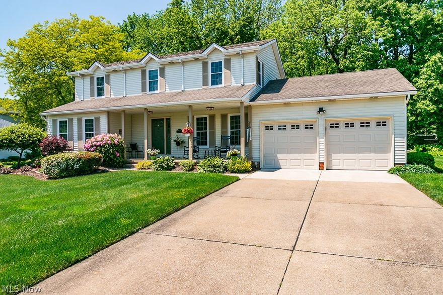 Welcome to this pristine and completely updated four-bedroom, 2 1/2 bath colonial nestled in a sought after neighborhood of Concord township. The front covered porch of this home makes for a delightful entrance and offers an ideal place to read a book or chat with a neighbor. This home is where modern decor meets meticulous maintenance. The heart of this home is the open-concept kitchen and family room, large foyer and perfect for entertaining. The family room features a cozy gas fireplace and seamlessly connects to the front living room through beautiful pocket doors, offering both an open feel and intimate spaces. Enjoy the inviting three-season screened-in outdoor living space, ideal for late spring, summer, and early fall gatherings. The expansive patio, perfect for a fire pit, overlooks a beautifully maintained lot, making it ideal for entertaining friends and family. Upstairs, you'll find four spacious bedrooms with ample storage. The primary bedroom provides a private full bath with updated vanity and granite counters & fixtures complete with a spacious walk in closet. Each room in this home boasts freshly painted woodwork, updated hardware, and a neutral color palette, ready to move your personal items in and make it your own. Updates include; Hot Water Tank 2019, A/C & Furnace Replaced in 2016, Windows Replaced in 2014, Kitchen Update 2011, Disposal 2017, Whole House Humidifier 2024. Bathroom Remodel 2020. Don't miss your chance to own this stunning home. Schedule a private viewing today, as this gem won't last long!