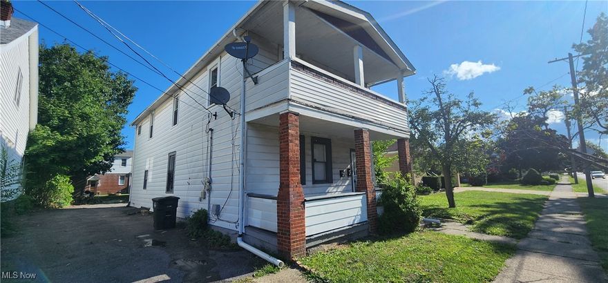 Cleveland multifamily home near Euclid, OH boarder excellent location.  This 2 family home offers 3 bedroom 1 bath home down and 2 bedroom 1 bath home up.  New Vinyl Windows recently installed and new exterior door.  Upper unit has living room, dinning area , open kitchen,  exterior porch,  down unit has large 3rd bedroom. Common hallway.  Full basement large parking area in rear of home.   Great for home buyer or investor.