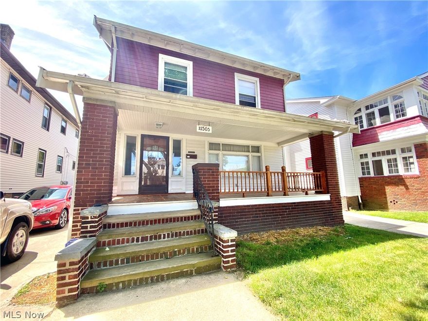 Don't miss out on this beautiful colonial located conveniently right between I-90 and I-71 off of 117th. If space is what you're looking for, search no further. This charming colonial has been well kept with some interior updates that make this a hidden gem. As you walk through the side you'll notice your spacious back yard, 2.5 car garage and long driveway for multiple parking options. Your kitchen has been updated with newer cabinets and granite countertops. A newer pantry has been installed or can easily be used for the fridge to be tucked away. A formal dinning room with wooden doors, a sunroom and additional full bath with a large living room complete this first floor space. The second floor has a master bedroom, two additional rooms with a sunroom and full bath to complete the second floor. An additional bedroom has been built in the basement with a half bath and laundry area. New floors and paint have been installed on the porch and kitchen to continue the hardwood appearance th