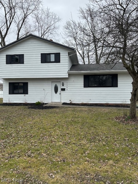 Sharp Split-level home features open layout with living room open to dining area! Oak kitchen w/ pantry w/ slide out drawers, updated appliances and ceramic tile flooring! Upstairs you will find 3 nice sized bedrooms and a fully renovated full bath w/ large linen closet! Downstairs to the family room w/ French door to patio and rear yard! Large laundry room w/ half bath and tons of built in shelving and cabinetry! This home boasts updated LVP flooring and carpet, freshly painted interior, furnace installed 2024, Garage roof replaced 2023, totally renovated main bath w/ new tub, tiled shower w/ niche, new vanity, toilet fixtures, flooring and paint! 2.5 detached garage w/ opener, partially fenced yard and rear patio!