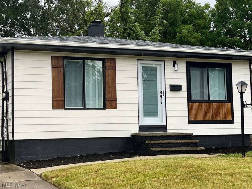 Welcome to this charming, updated ranch home located on a serene dead-end street! Enjoy the open-concept layout, featuring contemporary colors and finishes that create a bright and airy ambiance. The heart of the home is a fully equipped kitchen, boasting stainless steel appliances, quartz countertops, and ample cabinet and countertop space, all combining to create a clean and crisp culinary haven. The master bedroom is a true sanctuary, offering a private escape with its well-appointed en-suite. The additional bedrooms are thoughtfully designed to accommodate various needs, ensuring everyone enjoys their own space. The property's curb appeal is undeniable, and practical features like a detached 2-car garage and new roof add to its appeal. The expansive basement offers a finished rec room, ideal for a TV area, home theater, game room, or whatever suits your lifestyle. The utility room is generously sized, providing excellent storage options. This residence is ideal for those seeking a quiet, low-maintenance living environment with easy access to essential amenities. Furniture and decor can stay!  Minutes to parks, shopping, freeways, and UH Ahuja Medical Center. Schedule a tour today and see why this is the perfect place for you! (Hot water tank, Roof, and furnace- all less than a year old)