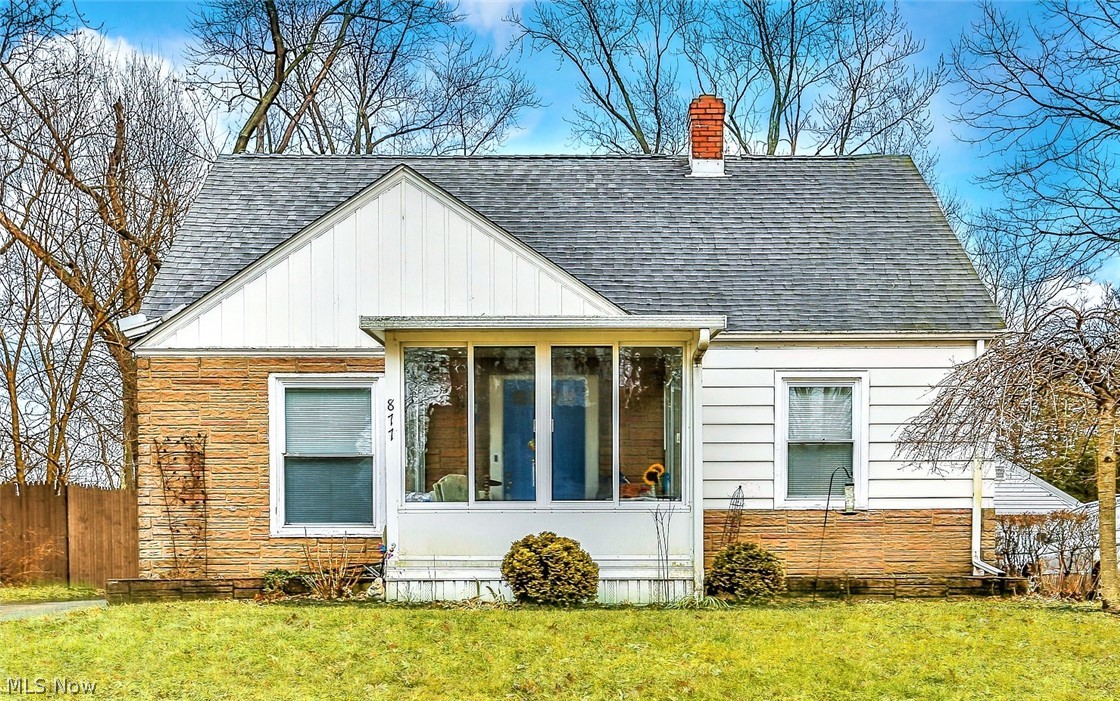 ** ADORABLE Cape Cod Style Home In Goodyear Heights On A Dead End Street! *3 Bedrms, 1 Bathrm +Extra Shower In Basement, Detached Garage PLUS Covered Carport, ENCLOSED Front Sunrm/Porch, Back Patio With Privacy Panel And Neighbor Privacy Fencing! *Relax, Unwind And Read A Book On Your Favorite Chair In A Cute Enclosed Porch W/Exposed Brick & Carpet, That Only Your Home Has! (none of the immediate neighbors) *Walk In To A Great Size Living Rm W/Comfortable Carpet, Double Windows & White Trim! *An Eat In Kitchen Near Side Door Entrance Features Display Shelving, Applianced With An Oven & Refrigerator *Ceiling Fans For Great Natural Air Flow In Almost Every Rm - Kitchen And All 3 Bedrooms! *2 BEDROOMS MAIN FLOOR For Convenience Would Work For Anyone Even Looking For A Ranch! *1 Bdrm W/2 Windows Is A Great Size *2nd Bdrm Hardwood Floor *Hardwood Floors M-a-y Be Underneath Carpet On Main Level If Wanted.. *Full Bathrm W/Modern Gray Walls, White Medicine Cabinet For Storage & Handheld Shower
