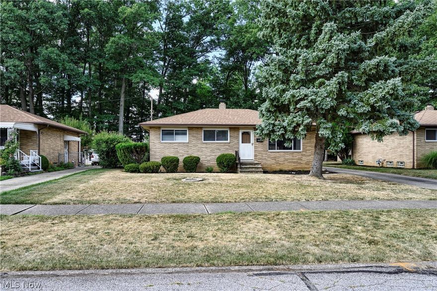 Well-cared for BRICK 3-bedroom RANCH in the heart of PARMA!  This house sits on a quiet street and backs up to a nature buffer.  
Hardwood floors are hiding under the carpet in two of the bedrooms and living room.  Three nice sized bedrooms.  A large living room with newer carpeting.  Updated eat-in kitchen with slider to the covered backyard patio.  Large finished lower level with another full bath and laundry area.  Amazing fenced in backyard backing up to private woods.  The 1.5 car garage has a newer roof, new walls, siding and has plenty of room for storage.  New whole house GENERATOR in 2023.  New ROOF in 2023.  Newer HVAC. This is a fabulous ranch with many updates so come quickly!