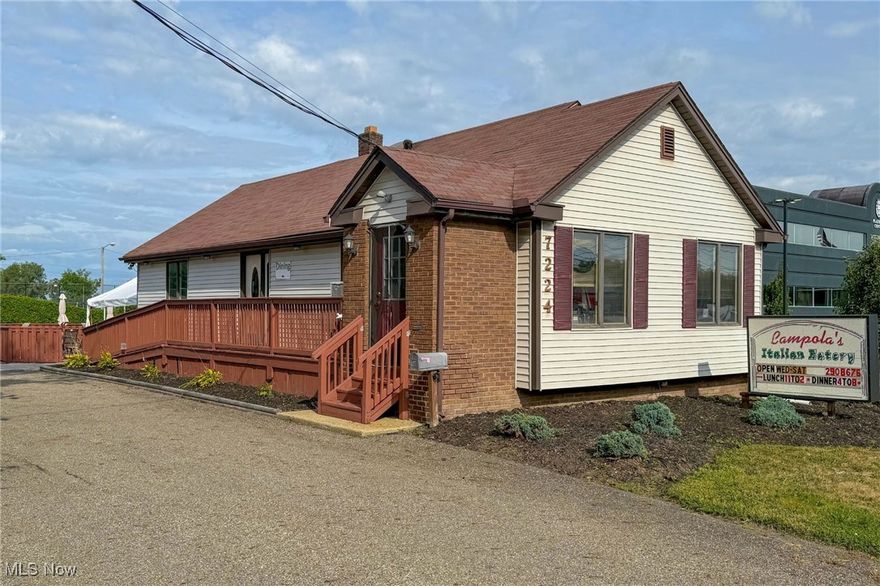 Prime commercial opportunity on Center Street in the heart of Mentor. This freestanding building offers approx. 2,000 sq ft of retail/restaurant space plus a 500 sq ft patio, with on-site paved parking. The sale includes building, land, and equipment, making it a true turnkey option. Zoned B-2 General Business, the property is currently outfitted for restaurant use but adaptable to a variety of business models. High traffic counts, strong visibility, and proximity to downtown Mentor make this an ideal investment or owner-operator location.