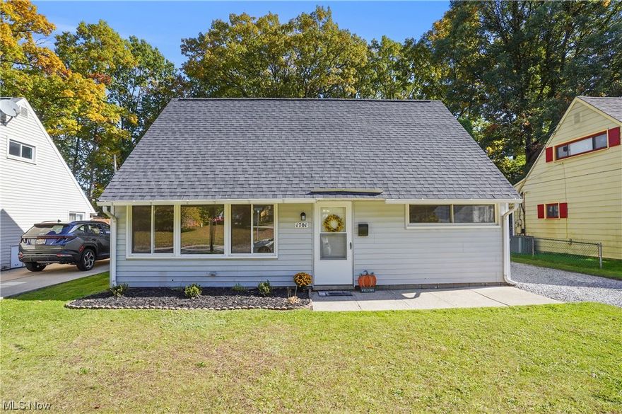 Enjoy peace of mind here! All the  big-ticket items are done! New Furnace & c/a 2023, brand new roof installed September 2023, hot water tank <4yrs. What especially sets this Heslop cape apart is the bump-out addition off the kitchen for extra dining or recreation space. Live completely on the 1st floor if you wish- Laundry, bathroom, and two bedrooms round out the main level. Upstairs find two more sizable bedrooms. Covered patio and fully-fenced back yard. Vinyl windows. Detached garage. Neutral paint and flooring throughout. Find a great sense of community in Cuyahoga Falls with all the fun and events available at the newly revitalized Front St, downtown. Nearby Rt 8 for easy access to Akron or Cleveland and everything in between. Affordable CF utilities. WELCOME HOME!