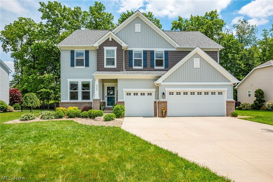 Meticulously maintained colonial features an inviting foyer, home office, family rm, breakfast rm, kitchen w/ a serving island. Home was designed for entertaining! The many upgrades in this builders model include newly painted 1st floor, updated lighting in entry, kitchen, dining area complete with engineered hardwood flooring. Front rm serves as a home office which lead to an open concept family rm w/gas fireplace. The eat-in kitchen boasts generous cabs & granite counter tops and center island w/ a large kitchen pantry. The dining area opens to a 20x30 concrete patio & a beautiful yard abutting a large greenspace with a 10x12 metal roof shed. A 1/2 bath & pet friendly rm, mudroom w/ custom built-in cubbies rounding off the 1st floor. The 2nd fl private owners' suite w/ a bath and 2 walk-in closet awaits. 3 additional bedrooms, a full bath, a convenient second-floor laundry room make this home perfect for families. Rounding out our tour is a partially finished basement (2020) w/family