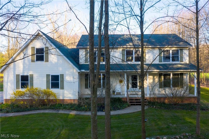 Welcome To A Rare, One Owner Gem In The Sought After Kenston School District.  You Can Have This Beautiful Country Setting With All The Luxuries You Need In This Spacious Four Bedroom Three Bath Home Situated On 3+ Beautiful, Wooded Acres With A Walking Path And A Backyard Lined With Blueberry Bushes. This Home Boasts Natural Light In Every Space With Its Extra Long Windows In Every Room, Beautiful Hard Wood Flooring Flows Throughout The Downstairs Of The Home With An Expansive Eat In Kitchen Complete With A Breakfast Bar. Entertain Your Friends And Family In The Above Ground Pool Attached To The Large Trek Deck This Summer!  Take The Time To Relax In Your Master Suite Where You Will Find Your Walk In Closet And Soaking Tub.  The Second Floor Has Three Spacious Bedrooms Along With The Master Bedroom And An Extra Bonus Room Off The Master For Limitless Potential Uses. The Large 2+ Over Sized Garage Is A Storage Dream With Deep Built In Shelving Lining The Walls.  The Huge, Full Heated Basement Can Be Utilized in So Many Ways!  Brand New A/C Unit.   Newer Top of the Line Generator.  2-10 Home Warranty Offered For Peace Of Mind.  Convenient Commute To Cleveland, Only Minutes To 422.  Pool is Open, Ready for Summer Fun! 
 Call Today To Schedule Your Private Showing!