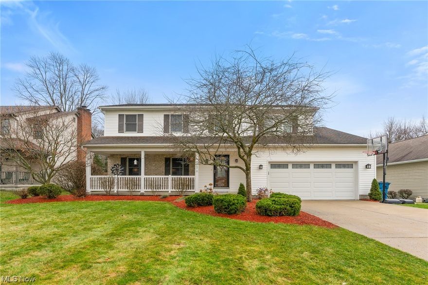 Introducing a beautifully maintained 4-bedroom colonial home, nestled on a quiet cul-de-sac street. This property, now listed for sale, offers a generous 2346 square feet of space accented by elegant hardwood flooring throughout. Step onto the welcoming large front porch and enter a world of warmth and comfort. The heart of this home lies in its kitchen, featuring sleek stainless steel appliances, hardwood floors, and a modern ceramic backsplash. The kitchen's open layout flows effortlessly into a cozy family room, complete with a charming fireplace for those cool evenings. Natural light floods the living room, creating a bright and airy ambiance, while the dining room provides an intimate setting for meals. A convenient half bath rounds out the first floor. Retreat to the second floor where the master suite has its own private completely updated master bath, ensuring a private oasis for relaxation. Three additional well-sized bedrooms share a full bathroom, accommodating family or guests with ease. Delight in the additional living space provided by the finished full basement. Here, a half bath and large laundry room expand the home’s functionality. Lets not forget the fenced in back yard and covered deck for your fur babies and outside entertaining.  Don’t miss the opportunity to own this gem, ready to create new memories? Contact me to schedule your private tour!