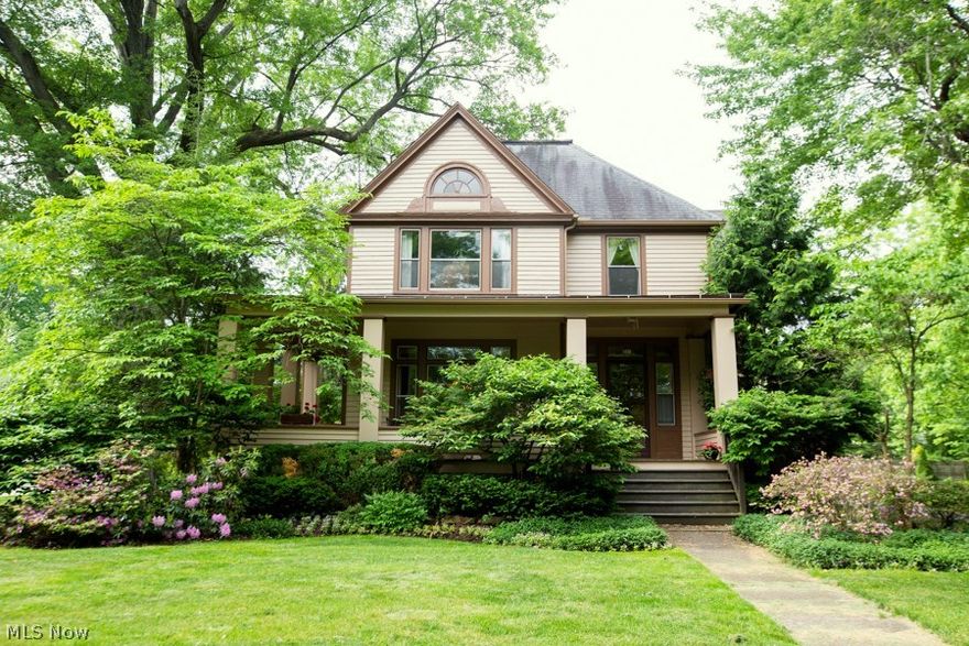 Here is your chance to own a piece of Oberlin History.  This Colonial Revival style home combines old world charm with modern comfort.  The impressive features begin with a wrap around front porch perfect for taking in the summer breeze.  The generously sized yard is beautifully landscaped with a cottage garden in the back.  Inside, light and bright with high ceilings and over sized windows the spacious living room is the perfect place to entertain.  The formal dining room is warm and inviting with a cozy fireplace.  The eat in kitchen has plenty of counter and cabinet space for all of your culinary needs.  A first floor bedroom, an office and a full bath complete the first floor.  The upstairs boasts four large bedrooms, a full bath and a spacious laundry room.  This home is located near Oberlin College, downtown, the Arboretum and bike paths.  Start creating memories of your own in this historic home.
