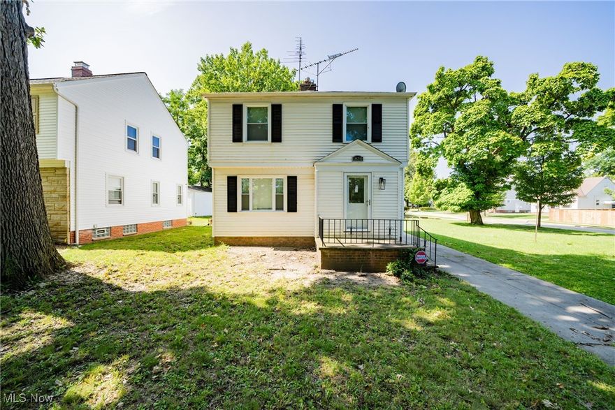 Welcome to this beautifully updated colonial home in Euclid, Ohio, offering 3 spacious bedrooms and 1.5 bathrooms. Enter through the inviting front porch and double wooden doors into a large living room, featuring brand-new carpeting and a cozy, classic brick fireplace. Adjacent to the formal dining room is a fully updated kitchen, boasting new GE appliances and soft-close cabinets.
Upstairs, you'll be impressed by the gleaming hardwood floors that run throughout the hallway and all three bedrooms. The newly renovated full bathroom serves as the centerpiece of the family quarters.
Additional features include a newly renovated 10x22 family room, a half bath in the basement with washer and dryer hookups, and glass windows. The home has been upgraded with new double-hung low-E vinyl windows, updated electrical and plumbing systems, a concrete driveway, a metal garage roof, a newer furnace, New hot water tank, exterior doors, and comprehensive waterproofing throughout. The spacious newer driveway leads to a two-car garage.
The property is point-of-sale compliant, with certification and RPD, LBPD forms available in the listing supplement.
Highlight: This property includes an expensive, buildable extra lot with a separate parcel number (“64907025”) located to the right side of the property.
Ideally situated across from the Euclid Creek Reservation, this home enjoys a prime location with easy access to highways, premier shopping, dining, and Metroparks. It’s a must-see home you don’t want to miss!