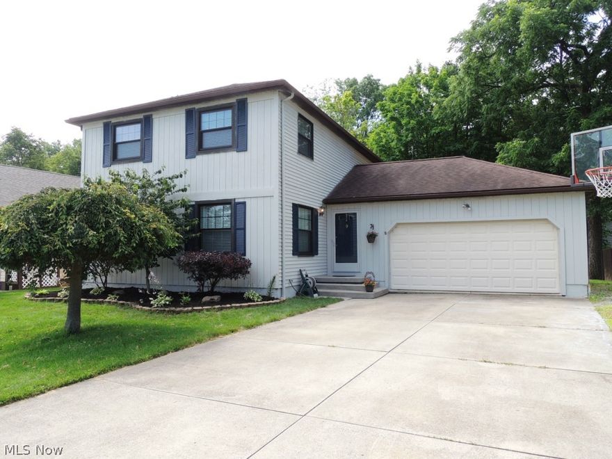Open floor plan in this roomy two story with full basement. Homes features 3 large bedrooms, including a master suite with full bath, first floor laundry, large deck , patio and treed lot. Move right in this well cared for home that has a lot to offer for the price.