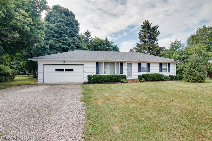 Wonderful ranch situated on generous lot centrally located to all Mentor has to offer. Living room is bright and open. Eat in kitchen has space for a nice sized table for your entertaining needs. Three generous sized bedrooms complete the living space in this home. There is a large full basement ready to be finished to add additional living space or room for storage or a hobbyist. An attached two car garage makes this home even more appealing.