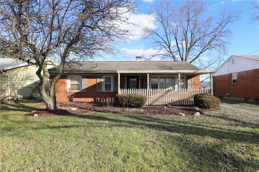 Sleek/Updated/ low maintenance brick Ranch/Austintown schools . This home has it all ! Plenty of storage throughout. Newly carpeted living room . Generous kitchen with extra cabinetry updated in 2010 all appliances stay. BRAND NEW ELECTRIC BOX 100 amp 2019  Three bedrooms with generous closet space . Washer & dryer stay . This home has front and back covered porches , large 2 1/2 car garage , with auto door opener  . Plenty of parking fenced in gated yard .Central air and furnace in 2006 . All windows updated in 2010 . Close to freeways , shopping . A must see! (CHECK OUT THE VIRTUAL STAGE PHOTOS)