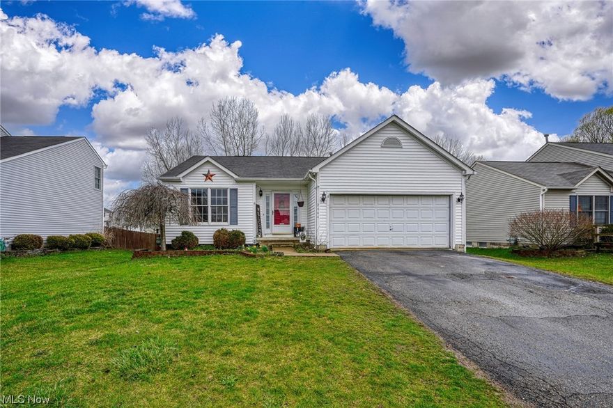 So many updates!!! Check out this 3 BR / 2 full BA ranch in the desirable River Valley Highlands subdivision. This one checks all of the boxes - open concept, granite countertops, gas fireplace, solid wood floors and kitchen cabinets, fenced in yard, attached garage with 220 electrical service, and a spacious owner's suite with attached full bath and walk-in closet. Other highlights include vaulted ceilings, skylights, a large covered back deck that is perfect for entertaining while enjoying a wooded and private view behind the home, plus a full basement with endless space and possibilities that is ready to be finished. All of this within 3 minutes from tons of shopping and dining.