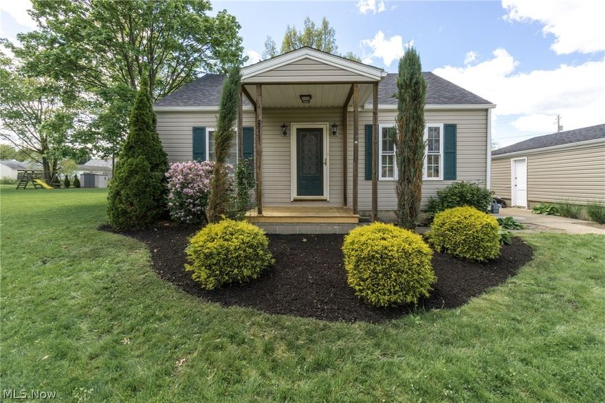 Great curb appeal with this amazing setting with 3 city lots!  This home offers 3 bedrooms and 1 1/2 baths.  An open area with kitchen and formal dining room which features a woodburning fireplace with view of each side and the rear lot as well.  The sliding glass doors lead to a a spacious deck for entertaining.  Oversized 2 garage. Possible 4th bedroom in the basement and a recreation room.  Call for a private showing.  Immediate possession is a definite option.