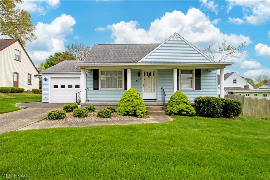 Cute Cape Code with great curb appeal.  Cozy front covered porch, great for sitting and relaxing. Through the front door and into the living room, off the living room is the full bath and also two bedrooms.  A third large bedroom is located on the second floor.  Kitchen overlooks the large family room addition that was added on over the years.  Great back yard and oversized garage.