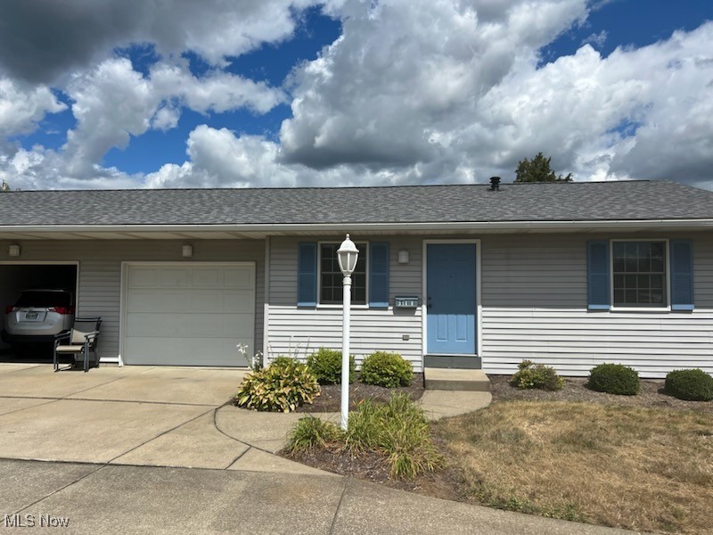 2 Bedroom, 1 Bath with attached garage and basement. NO PETS, lawncare included