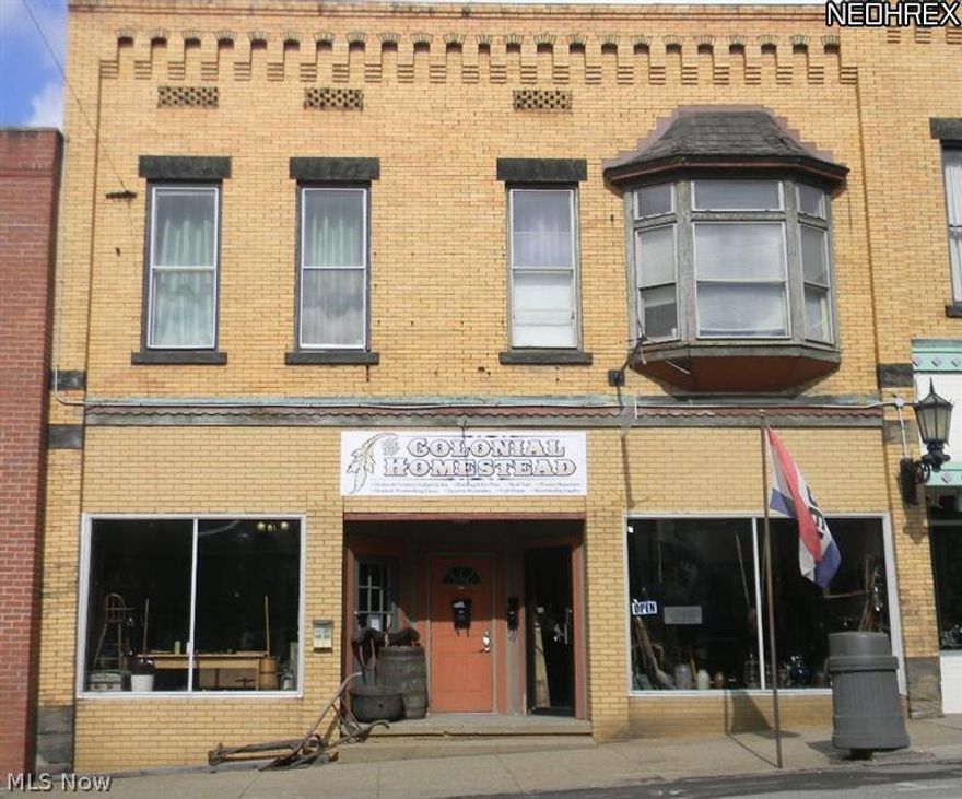 Great opportunity in Historic Downtown Millersburg. This property includes 2 store fronts and a gorgeous loft apartment. Long term tenants, fully occupied. The loft apartment has 2400 sq ft with 12' ceilings, 2 bedroom 2 bath. A local craftsman occupies the retail area of the  building. Tenants pay their own utilities.